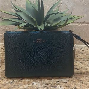 Coach wristlet, Metallic Dark Teal